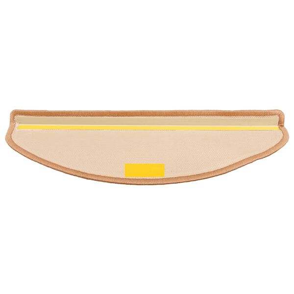 vidaXL Trappstegsmattor sj&auml;lvh&auml;ftande 10 st 65x21x4 cm beige