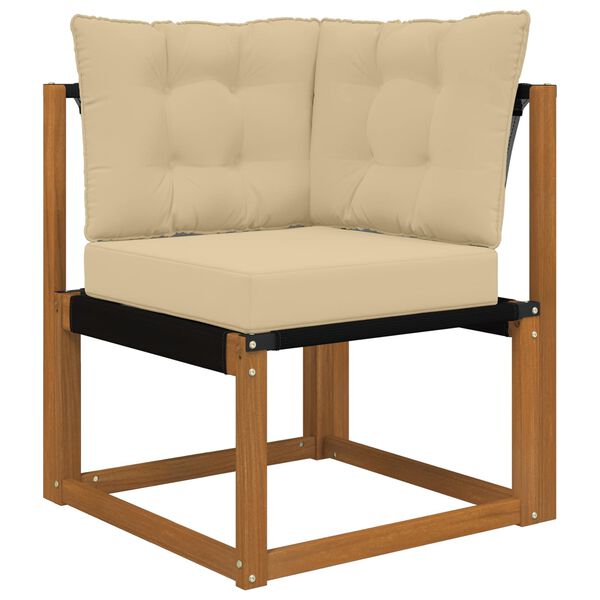 vidaXL Utomhus Soffa Kudde 3 pcs Beige Polyester