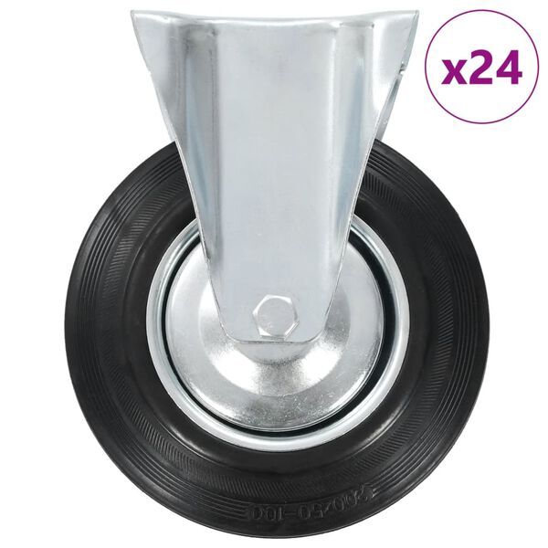 vidaXL Fasta hjul 24 st 200 mm