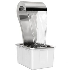 vidaXL Tr&auml;dg&aring;rdsvattenfall Rostfritt St&aring;l 304 54,5 x 34 x 83 cm Silver