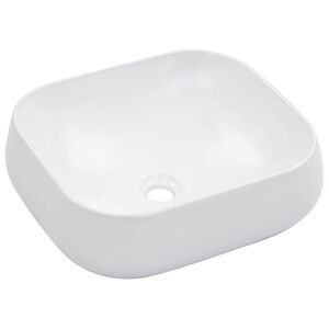 vidaXL Handfat 44,5x39,5x14,5 cm keramik vit