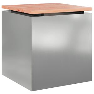 vidaXL Tr&auml;dg&aring;rdsb&auml;nk Silver 40 x 40 x 43 cm Galvaniserat st&aring;l