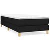 vidaXL Boxspring-s&auml;ngram svart 90x200 cm tyg