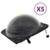 vidaXL Soldrivna poolv&auml;rmare 5 st 75x75x36 cm HDPE aluminium