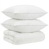 vidaXL 90% G&aring;sdun T&auml;cke Set FULDA 3 st 135 x 220 cm Alla &aring;rstider Vit