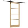 vidaXL Skjutd&ouml;rr ORKDAL Naturf&auml;rg 93 x 211 cm Massivt talltr&auml; och glas