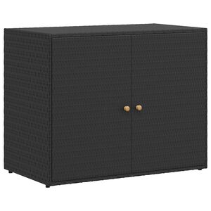 vidaXL F&ouml;rvaringssk&aring;p f&ouml;r tr&auml;dg&aring;rden svart 100x55,5x80 cm konstrotting