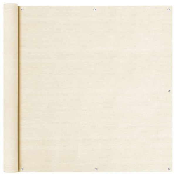 vidaXL Balkongsk&auml;rm gr&auml;ddvit 120x300 cm HDPE