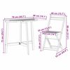 vidaXL Bistroset 3 pcs Olivenatur Massivt Akaciatr&auml;