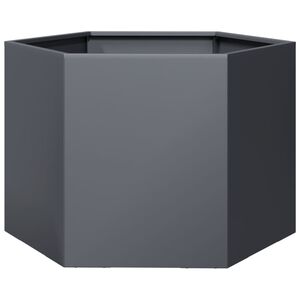 vidaXL Odlingsl&aring;da antracit sexkantig 69x60x45 cm st&aring;l