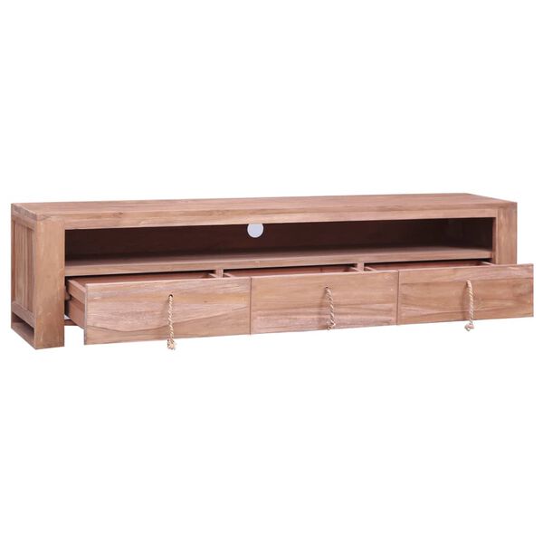 vidaXL TV-bänk 140x30x35 cm massiv teak