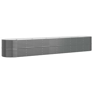 vidaXL Odlingsl&aring;da galvaniserat st&aring;l 440x80x68 cm antracit