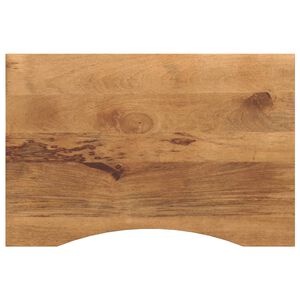 vidaXL Skrivbordsskiva med b&aring;ge 100x60x2,5 cm massivt grovt mangotr&auml;
