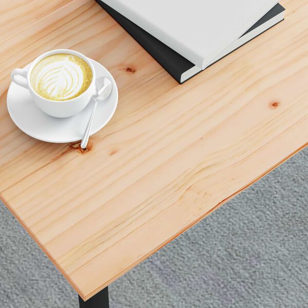 vidaXL Kaffeebord Naturf&auml;rg 80 x 80 x 45 cm Massiv furu