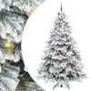 vidaXL Konstgjord julgran med 300 LED-lampor Vit 240 cm PE och PVC
