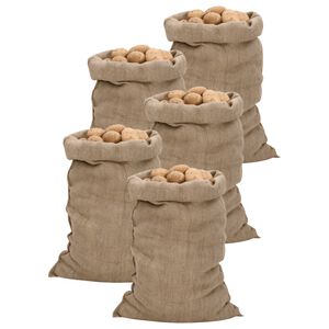 vidaXL Jutesäckar 5 st 60x105 cm 100% jute 340 gsm