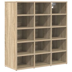 vidaXL Skosk&aring;p 77,5 x 30 x 83,5 cm Konstruerat tr&auml; Sonoma-ek