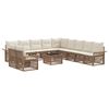vidaXL Tr&auml;dg&aring;rdsoffset 12 pcs Beige konstrotting