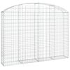 vidaXL Gabion bågformad 200x30x140/160 cm galvaniserat järn