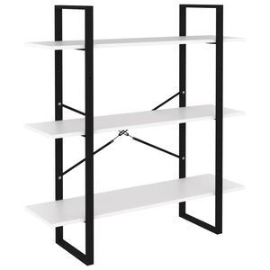 vidaXL Bokhylla vit 100x30x105 cm konstruerat tr&auml;