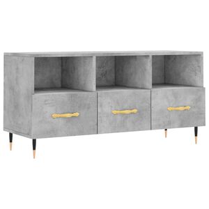 vidaXL Tv-b&auml;nk betonggr&aring; 102x36x50 cm konstruerat tr&auml;