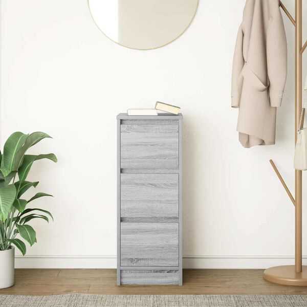 vidaXL Skänk grå sonoma 29,5x34x76 cm konstruerat trä