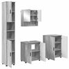 vidaXL Badrumsm&ouml;belset 4 pcs Gr&aring; Sonoma Konstruerat tr&auml; & Metall