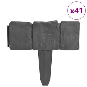 vidaXL Rabattkant plast stendesign 41 st 10 m