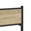 vidaXL Sängram utan madrass metall sonoma-ek 183x213 cm
