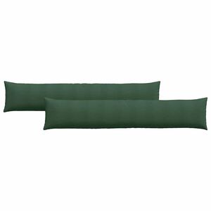 vidaXL Sofakuddar 2 pcs M&ouml;rkgr&ouml;n 200 x 40 cm Kordread tyg