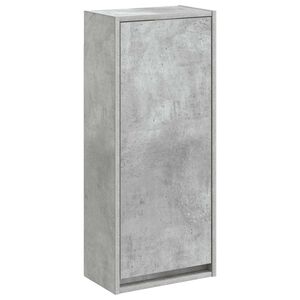 vidaXL V&auml;ggmonterad handfatsspegel Betonggr&aring; 35 x 20 x 81 cm