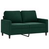 vidaXL Soffa 2-sits m&ouml;rkgr&ouml;n 120 cm sammet