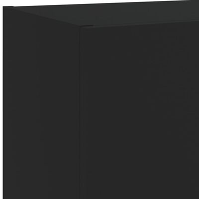 vidaXL Tv-bänk med LED-belysning 2 st svart 40,5x30x90 cm