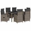 vidaXL Utomhusmatbord 7 pcs Ljusgr&aring; och m&ouml;rkgr&aring; 150 x 90 x 75 cm
