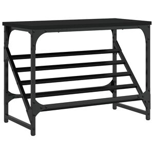 vidaXL Skohylla svart 60x30x45 cm konstruerat tr&auml;