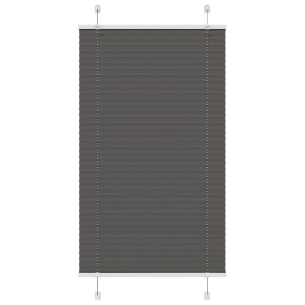 vidaXL Plisserad persienn svart 70x150 cm tyg bredd 69,4 cm polyester