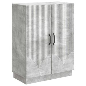 vidaXL Sideboard Betonggr&aring; 66 x 34,5 x 87 cm Konstruerat tr&auml;