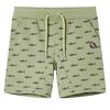 vidaXL Barnshorts med sn&ouml;re blandad ljus khaki 128