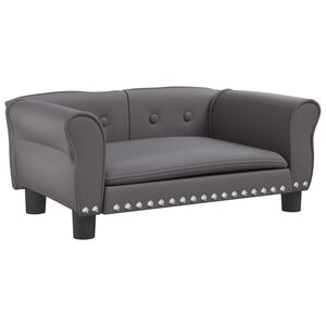 vidaXL Hundbädd grå 70x45x30 cm konstläder