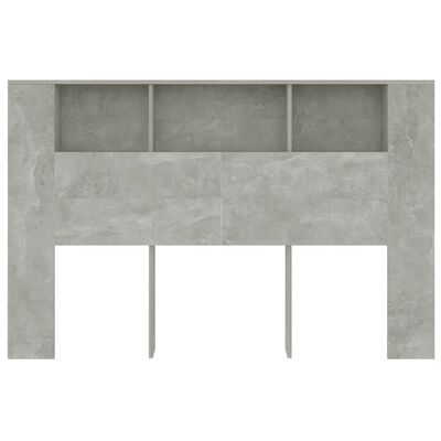 vidaXL Sänggavel med förvaring betonggrå 160x18,5x104,5 cm