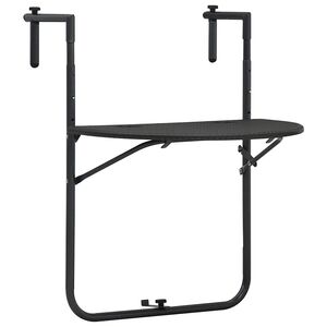 vidaXL Balkongbord brun 60x64x83,5 cm plast konstrotting