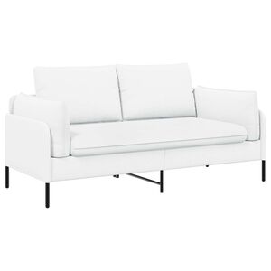 vidaXL 2-sits soffa Vit 188 x 81 x 89 cm Tyg