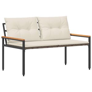vidaXL Utomhusb&auml;nk 2 -Seater 116 x 67,5 x 72 cm konstrotting Gr&auml;ddvit