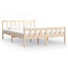 vidaXL S&auml;ngram massivt tr&auml; 135x190 cm