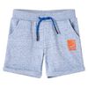 vidaXL Barnshorts med sn&ouml;re bl&aring; melange 116