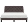 vidaXL Bed with Mattress Dark Brown 120x200 cm Fabric