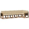 vidaXL Utomhussoffset 6 st Naturlig och Beige