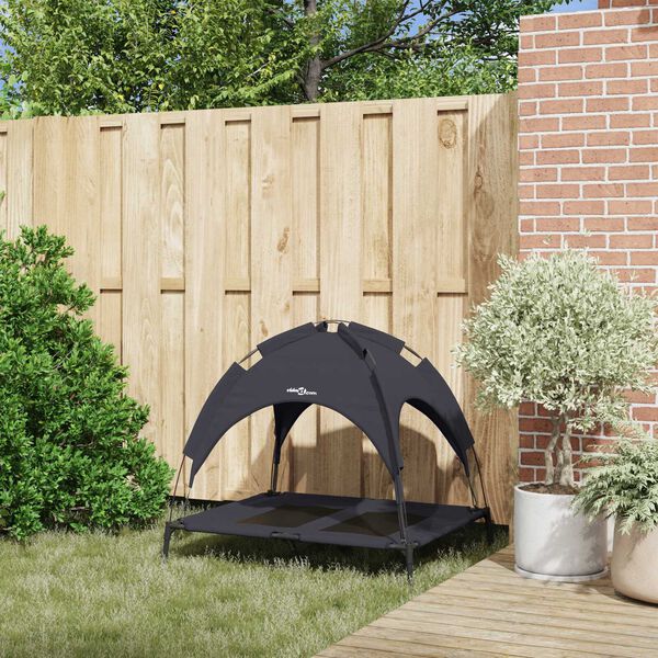 vidaXL Hundsäng Svart 92 x 77 x 82,5 cm Stål