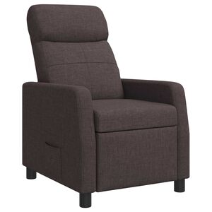 vidaXL Recliner M&ouml;rkbrun Tyg