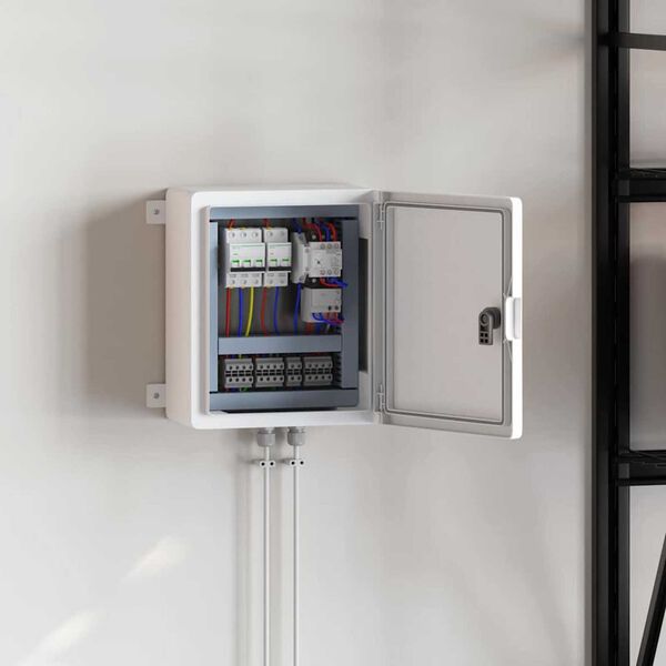 vidaXL Kontrollsk&aring;p Gr&aring; 47 x 20 x 60 cm ABS Plast